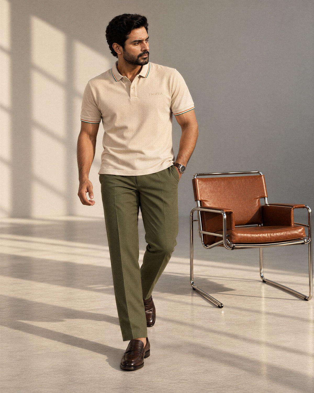 Tricolour-India-Men-Pique-Polo-Beige-Product