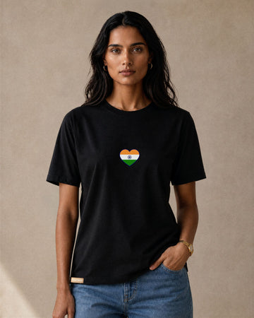 Tricolour Heart Womaen Crew