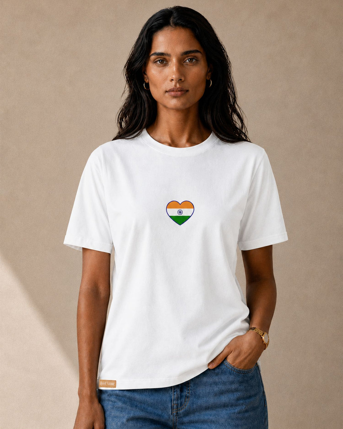 Tricolour Heart Women Crew 
